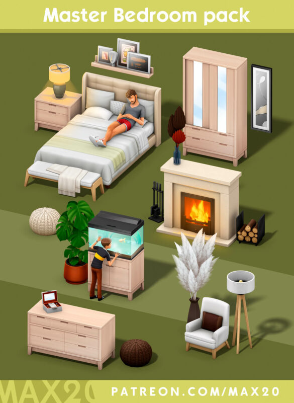 The Sims 4 master bedroom pack