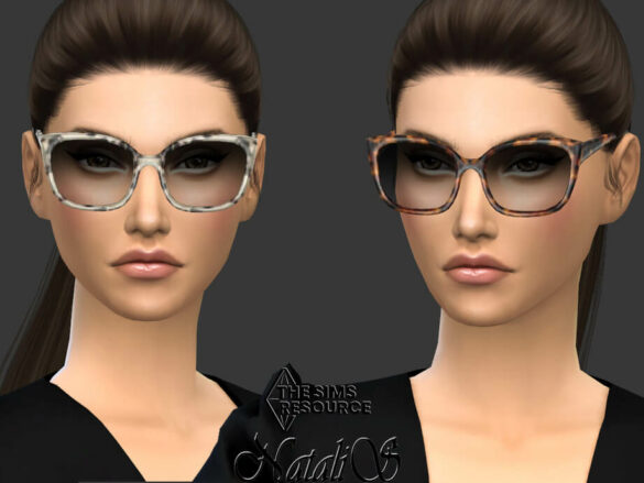 The Sims 4 Oval acetat frame sunglasses by NataliS