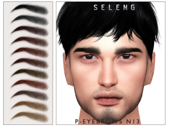The Sims 4 P-Eyebrows N13 by Seleng at TSR