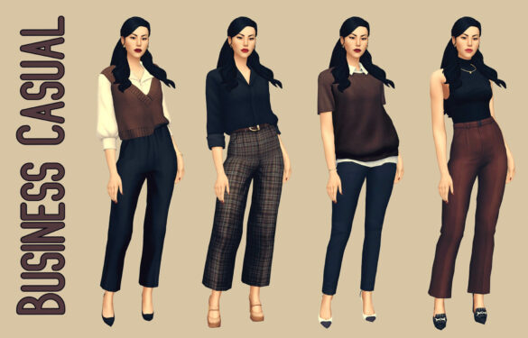 simchronizeds lookbook challenge business - CC The Sims