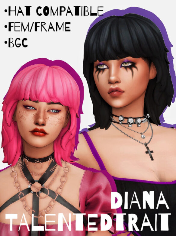 tt diana hair all EA swatches