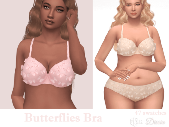 butterflies bra