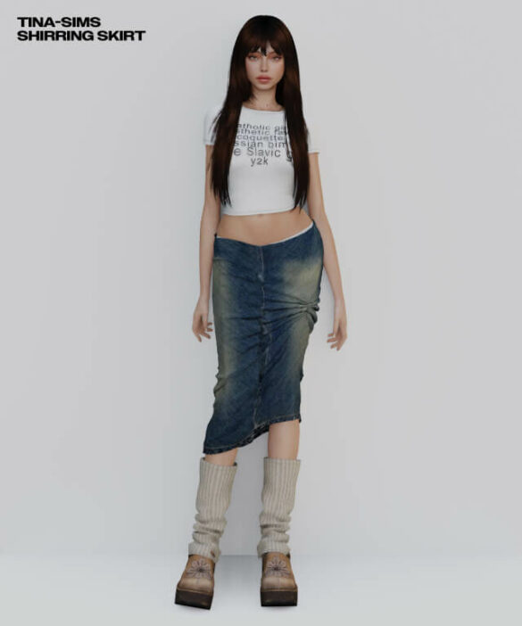 TINA-SIMS Shirring Skirt