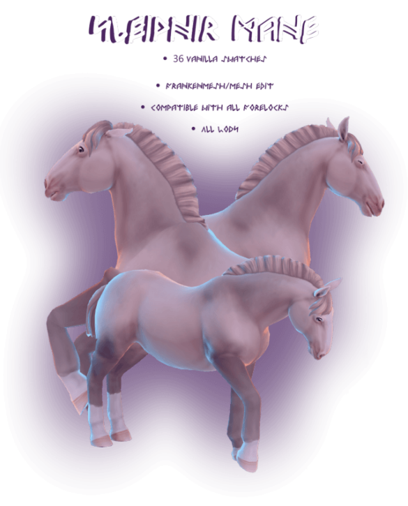 vanilla colors Adult horse