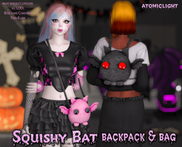 Squishy Bat Backpack and Bag