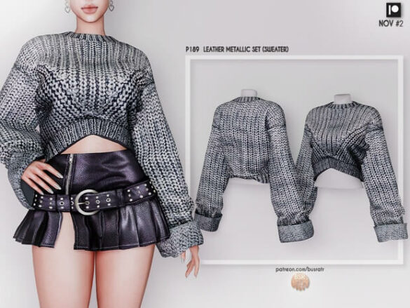 LEATHER METALLIC SET