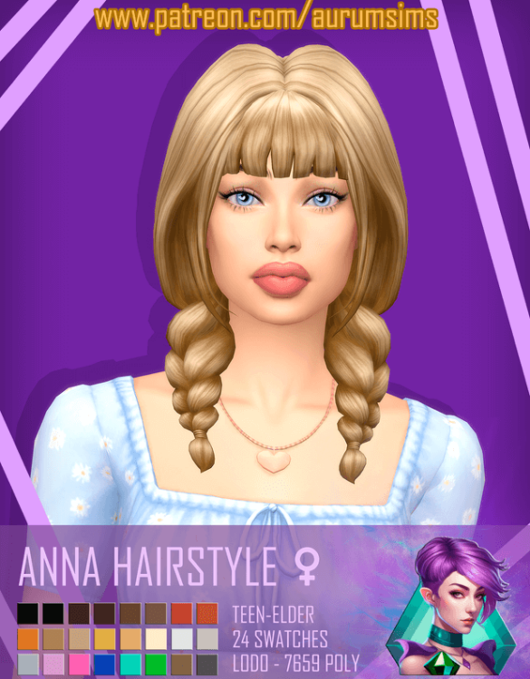 ANNA - MAXIS MATCH HAIRSTYLE 004