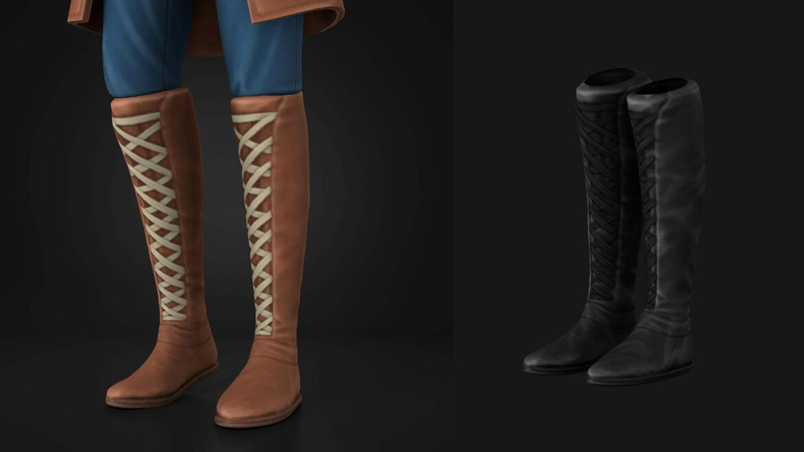 Fantasy Kingdom Leather Armour Female Boots