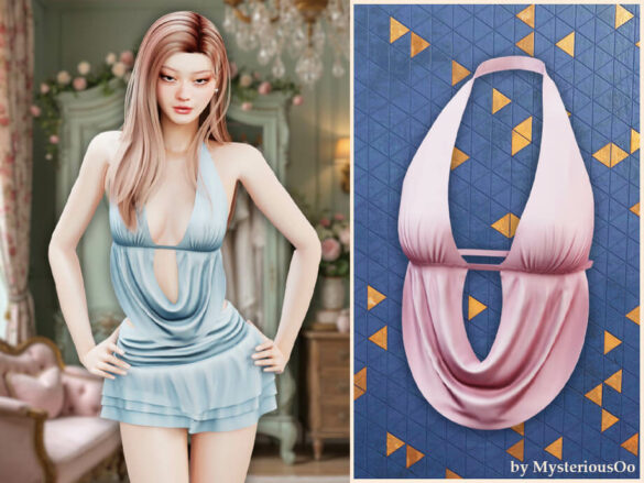 Plunge halter swim top